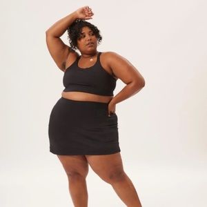 NWOT Girlfriend Collective Black Sport Skort, Sz Small